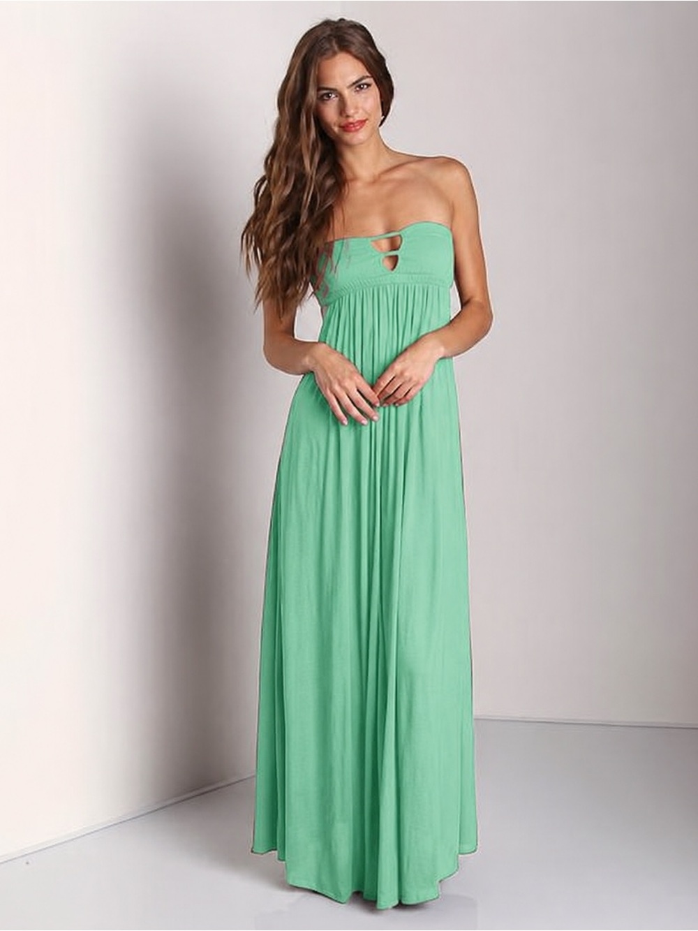 Indah Flamingo Maxi Dress in Karta Green XS